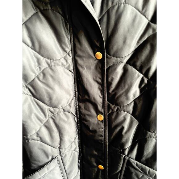 Quince Women’s Black Quilted Jacket – Lightweight, Gold Hardware, Size M - Picture 2 of 7